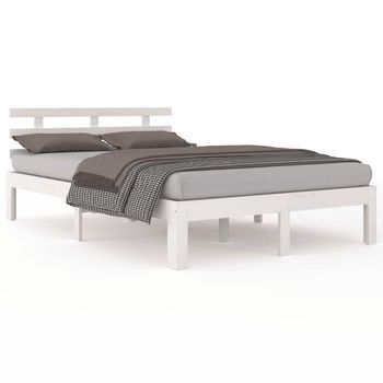 Cama Matrimonial | Cama Para Adultos | Estructura De Cama Matrimonial Madera Maciza Blanco 120x190 Cm