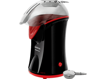 Palomitero - Cecotec Fun&Taste P’Corn, 1200 W, Palomitas dulces y saladas, Cuchara dosificadora, Cocción por convección, Black