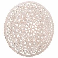 panel de madera artesanal blanco 76x76x25