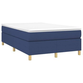 Cama Tapizada 193x123x35 Cm Tejido - Azul
