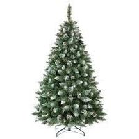 arbol de navidad 210 cm verde con puntas blancas