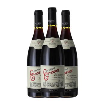 Brotte Vino Tinto Création Grosset Cru Cairanne Rouge Grosses Crianza 75 Cl 14% Vol. (pack De 3 Unidades)
