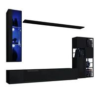 conjunto de muebles de salon estilo industrial switch m2 color negro