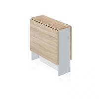 mesa de comedor plegable 77x31-87-142 cm nolix blanco artik blanco mate - roble canadian 31 x 78 x 77 cm