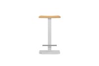 taburete 63 cm  asiento crema estructura blanco