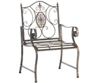 silla de jardin punjab metal bronce 53x62x94 cm