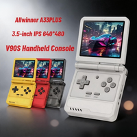 consola de juegos portatil retro powkiddy flip v90s pantalla ips de 35 pulgadas 640480 funcion de vibracion a133plus regalos para ninos