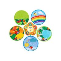 chicco 4 estaciones alfombra de juegos bebe tapete multisensorial electronico y formas con 5 discos blandos y flor central con luz y sonido r juguetes bebe 9 meses