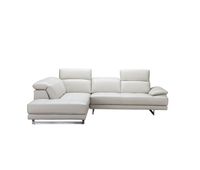 rinconera de piel 4 plazas paris lado izquierdo color blanco - conforama