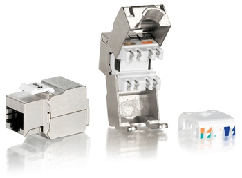 KIT 8 UDS CONECTOR HEMBRA RJ45 FTP CAT6 PANEL KEYSTONE TOOL FREE