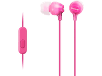 auriculares de boton - sony mdr-ex15appi con microfono jack 35 mm 8hz 22000hz 100dbmw tapones silicona iman neodimio rosa