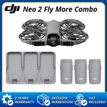 Dji Neo 2 Fly More Combo, Drones con Cámara 4K de Alta Calidad, Despegue y Aterrizaje desde la Mano, Control por Gestos, SelfieShot, Seguimiento con ActiveTrack