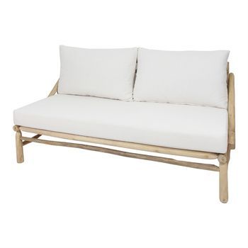 Banco De Madera Con Cojines Thaoly 160x75x81