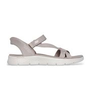 skechers para mujer 141481 sandalias slip-ins go walk flex - illuminate taupe 40 plano velcro casual deportivo beachwear multidepo