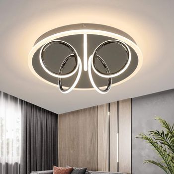 Nettlife Lámpara De Techo Led Luz De Salón Blanco Cálido 41w, 3000k, 43 X 12,5 Cm Lámpara Moderna Para Dormitorio Habitación De Los Niños,  Pasillo