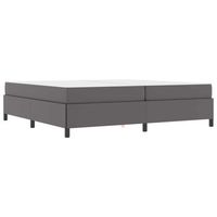 estructura de cama con colchon gris 200 x 200 cm tela vidaxl
