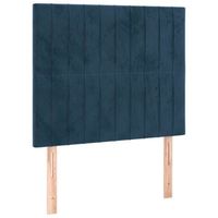 pack 2 uds cabeceros cama  panel de cabeceras de terciopelo azul oscuro 100x5x7888 cm