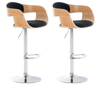 Set de 2 taburetes kingston en tela 102x50x48 cm