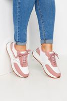 deportivas anchas blancas y rosas con suela gruesa
