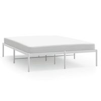 cama matrimonial  cama para adultos  estructura de cama de metal blanca 140x200 cm