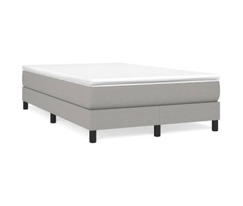 Estructura de cama box spring tela gris claro 120x200 cm