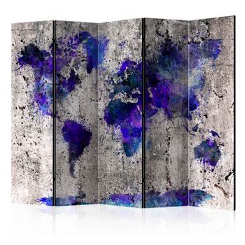 Biombo - World Map: Ink Blots Ii (225x172 Cm)