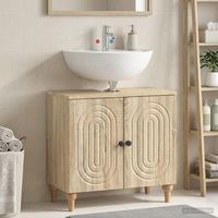 vidaxl mueble de lavabo para bano alkmaar roble sonoma