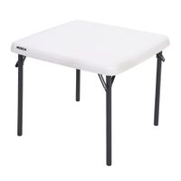 mesa plegable infantil lifetime cuadrada 61x61x535 cm crema