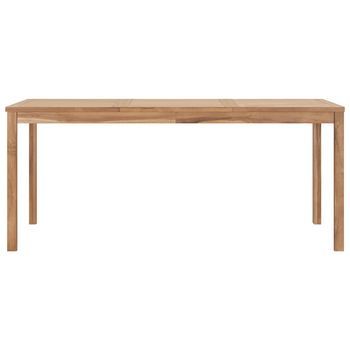 Mesa De Comedor De Jardín | Mesa De Exterior Madera Maciza De Teca 180x90x77 Cm