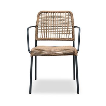 Sillón De Jardín Apilable De Cuerda  Y Acero