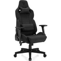 sense7 sentinel silla gaming de tela ergonomico ajustable soporte lumbar negra
