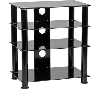 MMT LFBLK650 600 mm Hi-Fi Stand - Black, Black