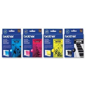 Original Multipack Brother Fax-1960C Printer Ink Cartridges (4 Pack) -LC1000BK