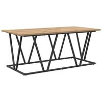 mesa de centro 100x50x40 cm acero - marron