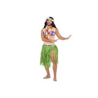 disfraz aloha tocado collar body con relleno y falda talla unica