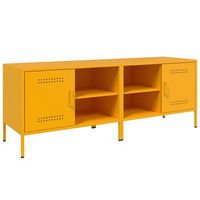 muebles para tv 2 piezas acero amarillo mostaza 68x39x505 cm vidaxl