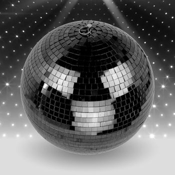 30cm Black Mirror Ball