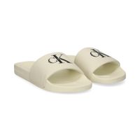 calvin klein sandalias planas mujer - blanco talla 40