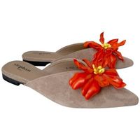 shoes sandalias muler plano flor dakota para mujer