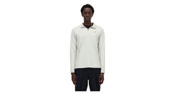 Camiseta new balance space dye gris hombre 1 4 cremallera