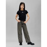 calvin klein jeans tops y camisetas monologo rib baby tee para nina