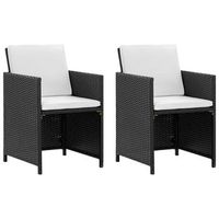 conjunto comedor jardin 5 uds  mueble jardin mesa y sillas y cojines ratan sintetico negro