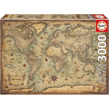 Educa Borrás Puzzle Mapamundi Político 3000 Piezas Educa Borrás