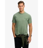 superdry para hombre m1012248a camiseta tokyo narrative loose verde xl casual algodon manga corta