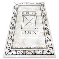 antika alfombra 125 tek marco moderno griego lavable - beige  gris 120x170 cm