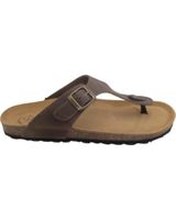 de mawen sandalia bio piel natural marron