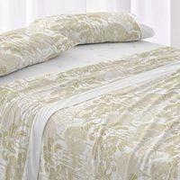 juego de sabanas 50 algodon diseno japones azul noche 150 x 190200 cm - ocre - burrito blanco