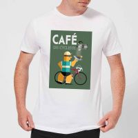 mark fairhurst cafe du cycliste mens t-shirt - white - xl - white