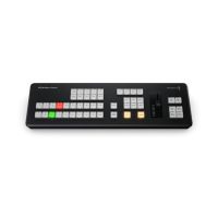 mezclador de video blackmagic swpanelaa1me10 negro con controles boton y t-bar fader