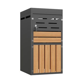 Armario exterior multifuncional 2 en 1, Gris   Aosom España